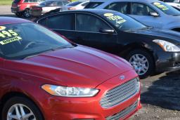 Used cars for sale at a dealership